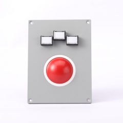 Panel Mount Industrial Embedded 60mm Diameter Trackball With P16LMT2-1ab DECA Reset Button Switch T2 Rectangle