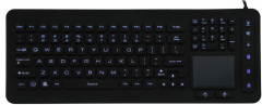 Waterproof Silicone Keyboard with Touchpad and Numeric Keypad
