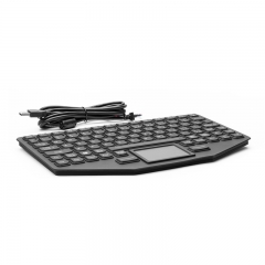 89 Keys IP66 Dynamic Sealed and Ruggedized Silicone Rubber Keyboard with Tough Touchpad