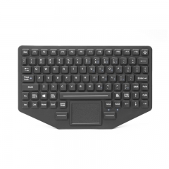 Teclado de caucho de silicona resistente y sellado dinámico IP66 de 89 teclas con panel táctil resistente