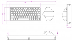 Teclado industrial de caucho de silicona resistente y sellado dinámico IP65 de 81 teclas