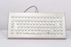 Clavier industriel d'acier inoxydable de contre-jour de bureau avec le câble flexible d'USB de tuyau d'acier inoxydable