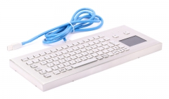 Dokunmatik Yüzeyli Masaüstü Endüstriyel Paslanmaz Çelik Klavye, Patlamaya Dayanıklı USB kablosu