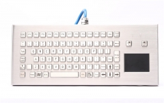 Desktop-Industrietastatur aus Edelstahl mit Touchpad, explosionsgeschütztem USB-Kabel