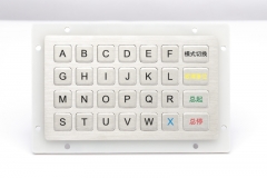 28 Keys IP65 Waterproof Rugged Metal Keypad, Matrix and USB Interface Available