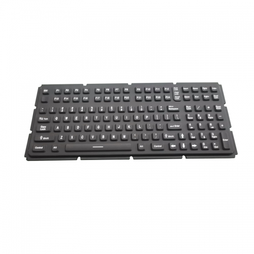 IP66 Dynamic Waterproof Backlight Durable Coating Antimicrobial Sealed Ruggedized Industrial Silicone Rubber Keyboard