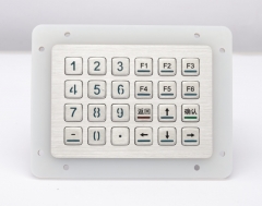 24 Keys IP65 Waterproof Rugged Metal Keypad With Backlight, USB Interface