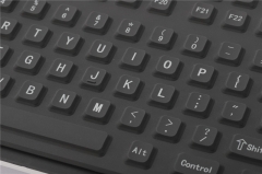 Teclado industrial robusto sellado antimicrobiano de la goma de silicona de la retroiluminación impermeable IP66 de la capa durable con la placa base de metal