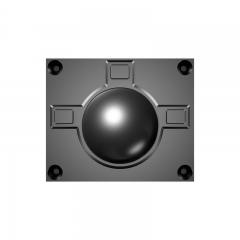 Material de aluminio negro oxidado pulido con chorro de arena, resistente ratón trackball de 38 mm