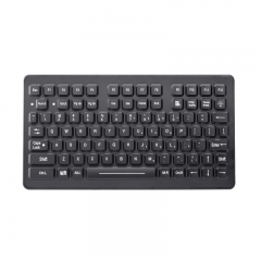 Teclado industrial retroiluminado compacto de caucho de silicona de tamaño pequeño, resistente al agua y al polvo