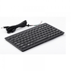 Teclado industrial retroiluminado compacto de caucho de silicona de tamaño pequeño, resistente al agua y al polvo