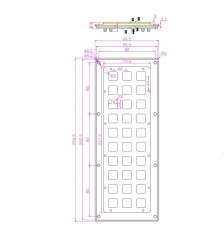 30 keys Rear Panel Mount IP65 Waterproof Stainless Steel Industrial Metal keypad