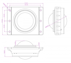 38mm Stainless Steel Trackball Module Mouse Controller Can Be Connected Mouse Left And Right Buttons