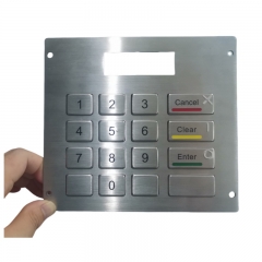 IP65 Waterproof 16 Keys Metal Keypad With Display For Parcel Locker