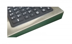 Teclado duradero de goma de silicona con retroiluminación impermeable IP66 de escritorio