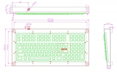 Teclado duradero de goma de silicona con retroiluminación impermeable IP66 de escritorio