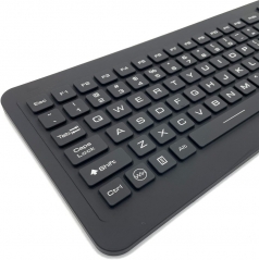 Waterproof Silicone Keyboard with Touchpad and Numeric Keypad