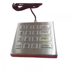 4X4 Matriz IP66 Controle de Acesso À Prova D 'Água Terminal ATM Máquina de Venda Automática Industrial Teclado Numérico de Metal Teclado de Aço Inoxidável