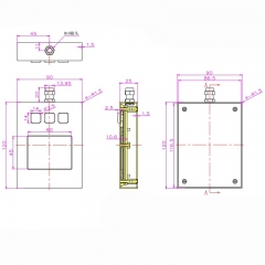 Industrial USB Desktop Metal Touchpad Mouse with 3 Buttons — Rugged Wired Pointing Device for Harsh Environments