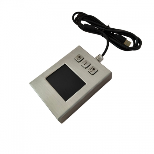 Industrial USB Desktop Metal Touchpad Mouse with 3 Buttons — Rugged Wired Pointing Device for Harsh Environments