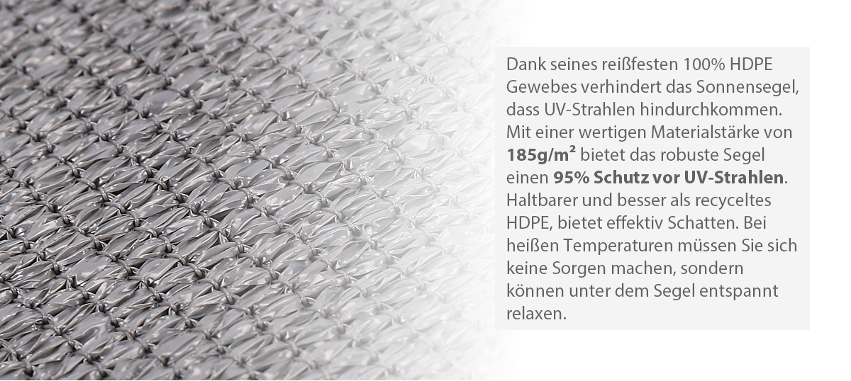 Hdpe Shade Tuch atmungsaktiv 50-60% UV-Schutz für Garten Terrasse