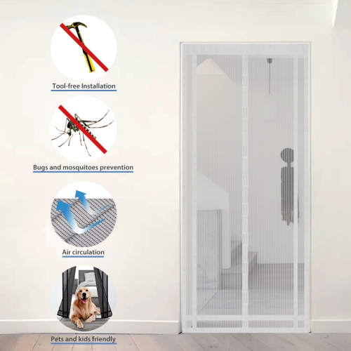 Sekey Insektenschutz-Tür Magnet Fliegengitter Tür Zuschneidbar