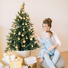 PVC Weihnachtsbaum Künstlich mit Christbaumständer, Künstlicher Tannenbaum Christbaum Schnellaufbau Weihnachtsdeko für Innen und Draußen