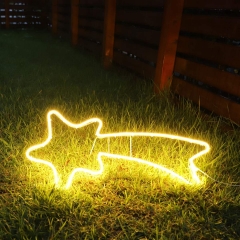 SALCAR PREMIUM Neonlicht Sternschnuppe 70cm - LED Lichtschlauch - Weihnachtslicht warmweiß - 240 hochwertige LED's - Helles, angenehmes Licht