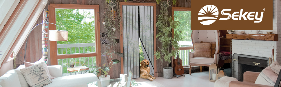 Sekey Insektenschutz-Tür Magnet Fliegengitter Tür Zuschneidbar, Türvorhang  ohne Bohren, 220x100cm für Balkontür, Kellertür, Terrassentür durch