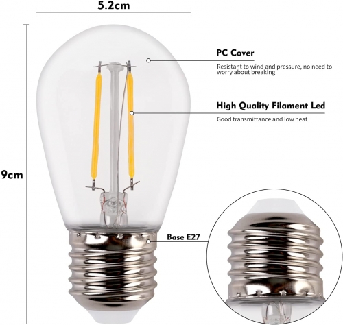 12 W E27 Schraub-LED-Licht GLS-Lampen, energiesparende Edison Cool White  6000 K nicht dimmbare Lichter –