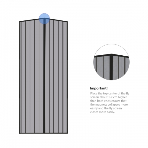 Magnetisches Moskitonetz Tür, Magnetischer Adsorptions-Faltvorhang, für  Balkon Terrassentüren 235 x 210 cm Total Magnetischer Vorhang : :  Baumarkt