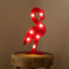 Salcar Flamingos dekoratives LED-Licht 2AA batteriebetrieben, LED dekorative Lampe für Weihnachten, Hochzeit oder Geburtstag - Warmweiß