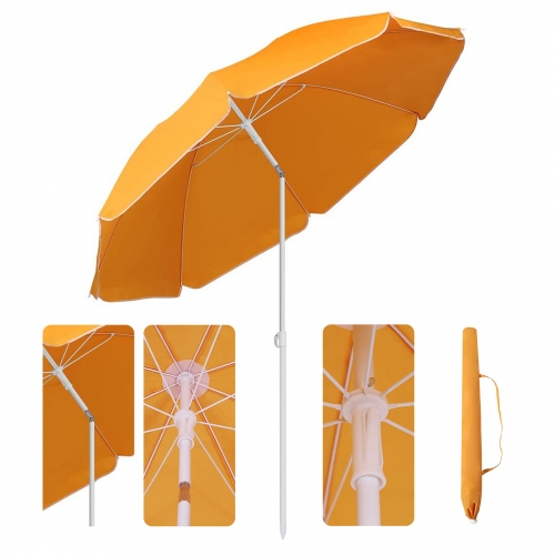 Sekey Sonnenschirm 160cm Strandschirm mit Hülle, UPF25+