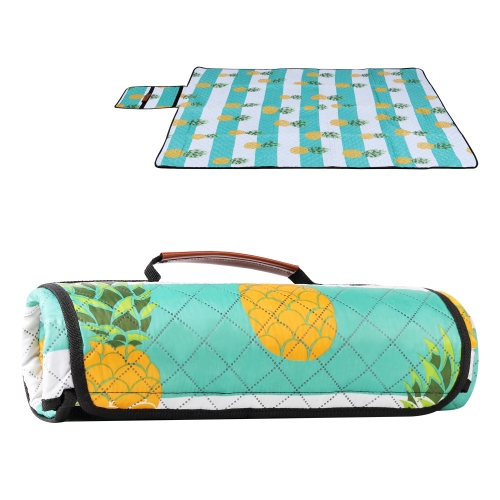 Sekey 170 x 140cm wasserdichte Picknickdecke waschbare Picknickmatte mit tragbarem Griff Campingdecke Stranddecke für Outdoor