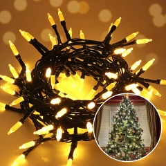 SALCAR 10m LED Lichterkette Wasserdicht Weihnachtsbaum Weihnachtsbaumbeleuchtung Deko  8 Modi mit Memory-Funktion, Warmweiß