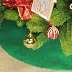 SALCAR Weihnachtsbaumdecke Weihnachtsbaum Rock Runde Form Christbaumständer, Filzteppich Decke Abdeckung für Weihnachtsbaum für Bodendekoration Grün