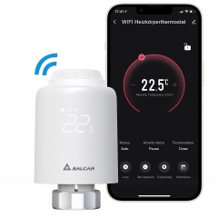 SALCAR Smartes Heizkörperthermostat WiFi Thermostat Kompatibel mit Amazon Alexa & Google Assistant Programmierbar Heizungsthermostat Tuya Heizkörper