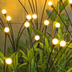 Salcar LED Solarleuchte Solarleuchten Garten Erdspieß 2er Set, Solar Gartenleuchten Kugeln, Warmweiß, mit 2 Modi