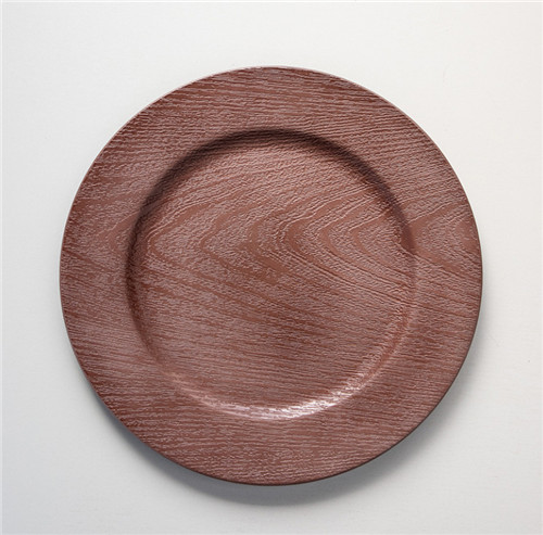 Under Plate 13 inch Plastic Rose Gold Charger Plate Wholesale
