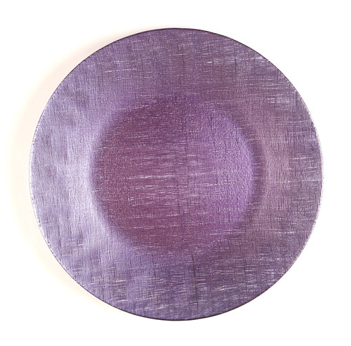 purple colored glass plates