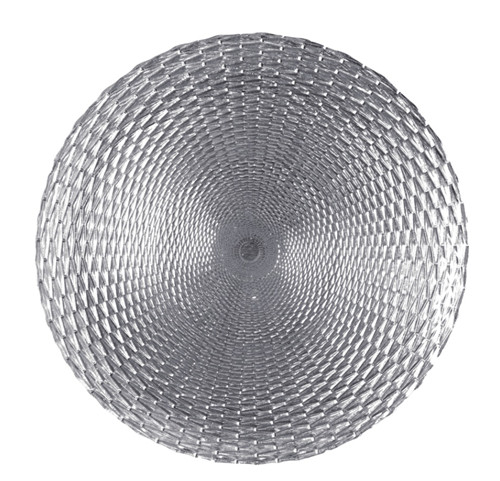 round rattan charger plates silver