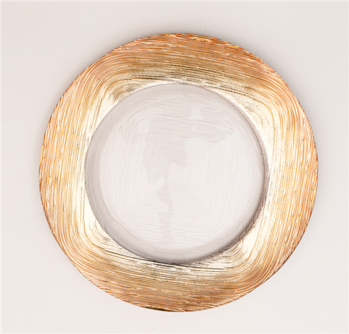 gold rimmed plate charger