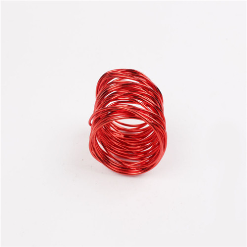 Metal Wire Red Colored Napkin Ring Holder