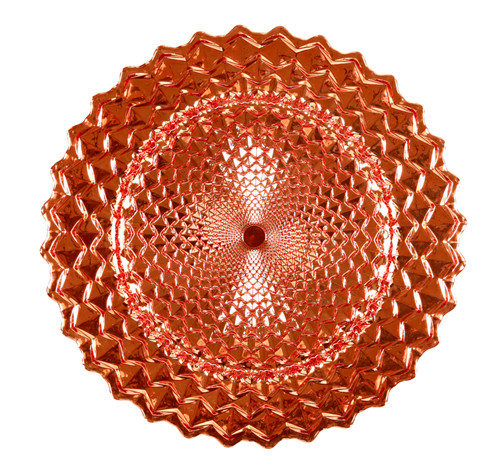 New Arrival Rose Gold Colored Glass Plates Charger For Party Event