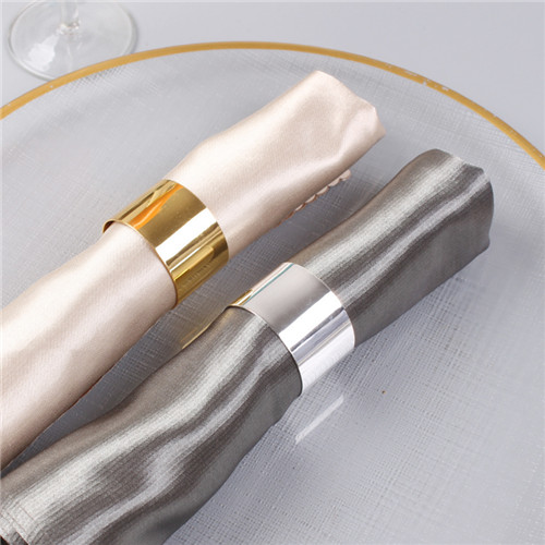 Simple Gold Silver Napkin Ring For Wedding Decoration