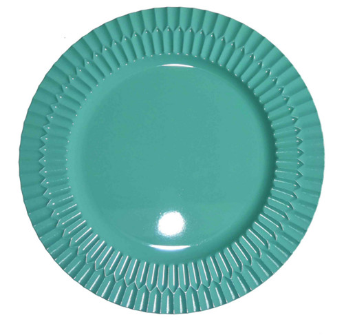 Wedding Decoration Turquoise Beaded Charger Plate Plastic Wholesale