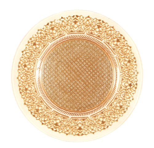 China Supplier Wedding Glass Plates Gold Charger Plates Wholesale