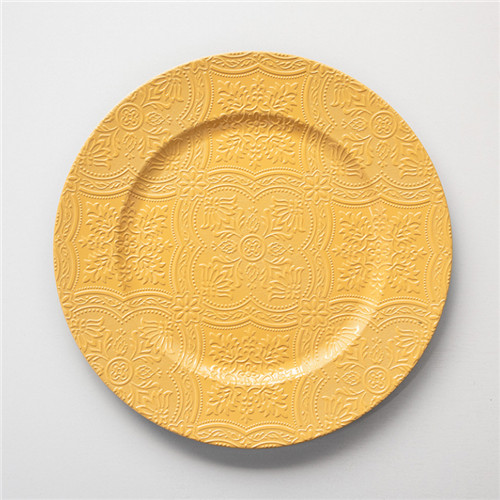 Cheap Decorative Gold Plastic Charger Plate Wholesale
