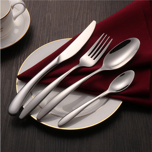 Thick Stainless Steel Matte Silver Cutlery Set