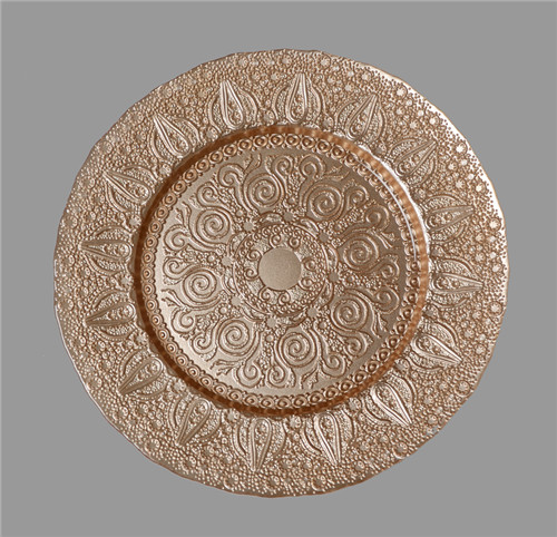 wholesale rose gold charger plates